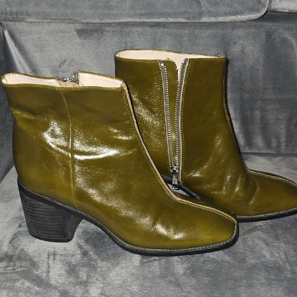 INTENTIONALLY BLANK Olive Ankle Boots - Picture 10 of 14